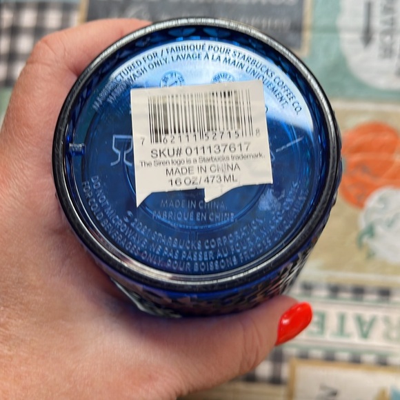 Starbucks 2021 Azure Blue Jeweled Tumbler 16oz - Picture 4 of 6